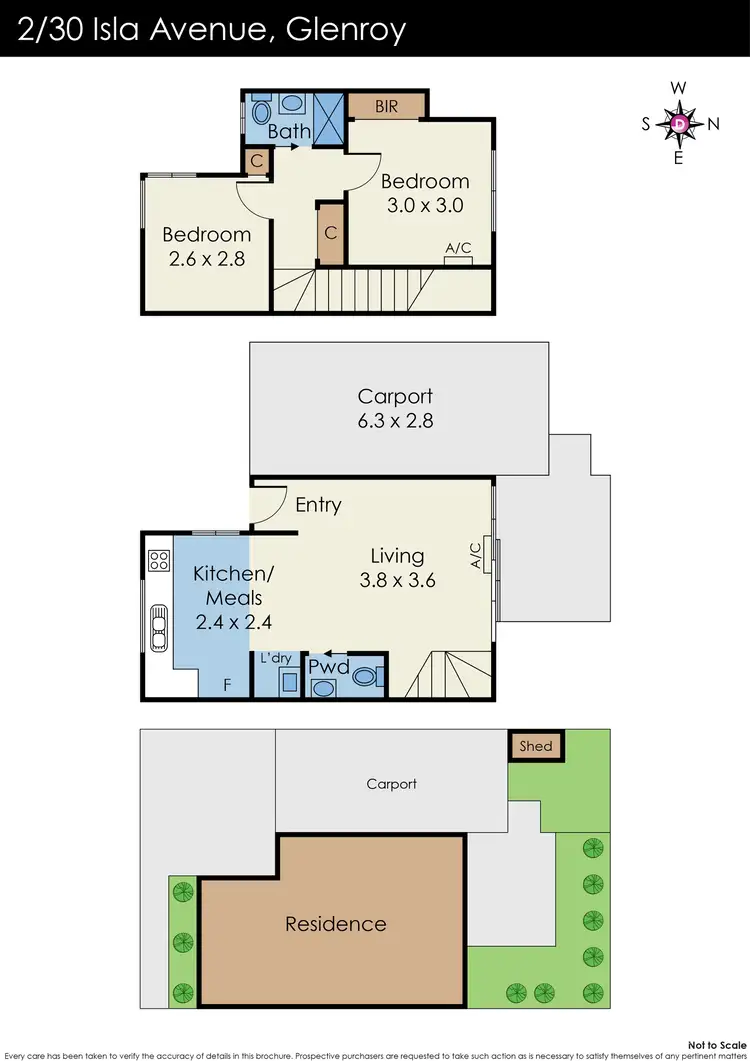 Floorplan of Homely townhouse listing, 2/30 Isla Avenue, Glenroy VIC 3046