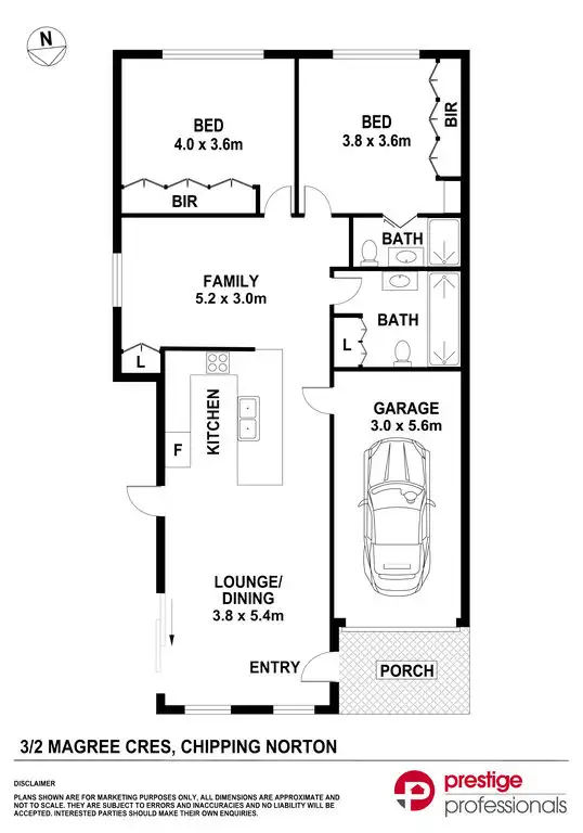 Floorplan of Homely townhouse listing, 3/2 Magree Crescent, Chipping Norton NSW 2170