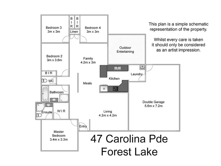 Floorplan of Homely house listing, 47 Carolina Parade, Forest Lake QLD 4078