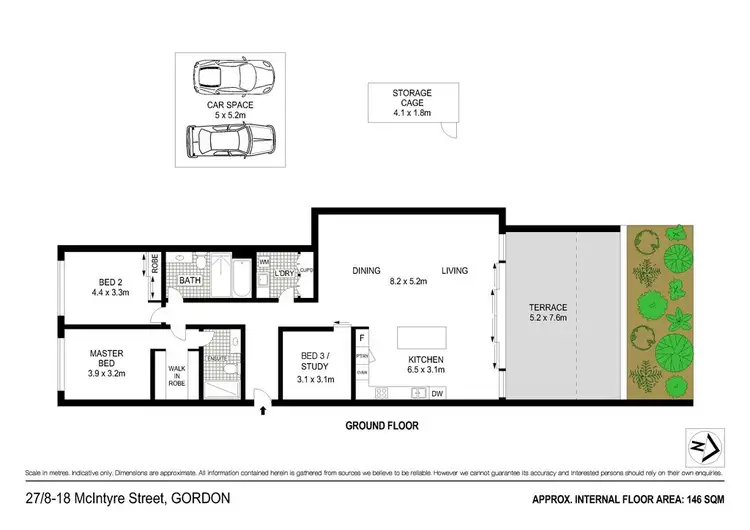 Floorplan of Homely apartment listing, 27/8-18 McIntyre St, Gordon NSW 2072