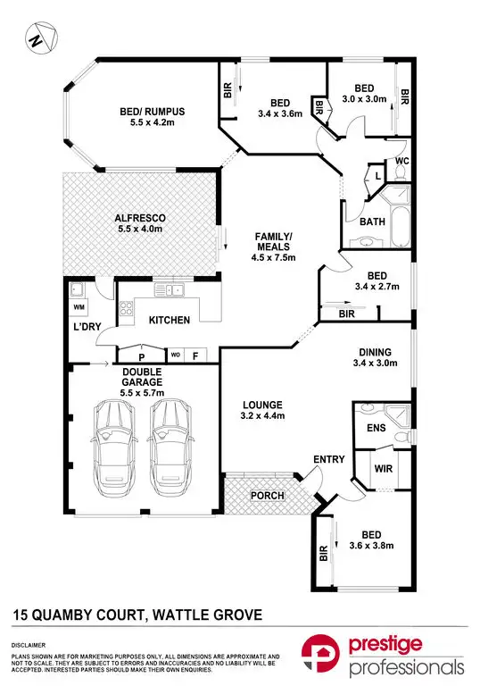 Floorplan of Homely house listing, 15 Quamby Court, Wattle Grove NSW 2173