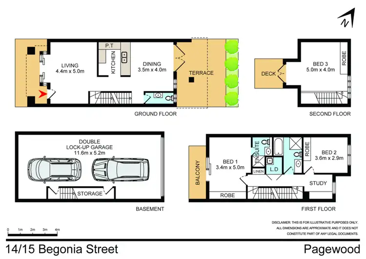 Floorplan of Homely townhouse listing, 14/15 Begonia Street, Pagewood NSW 2035