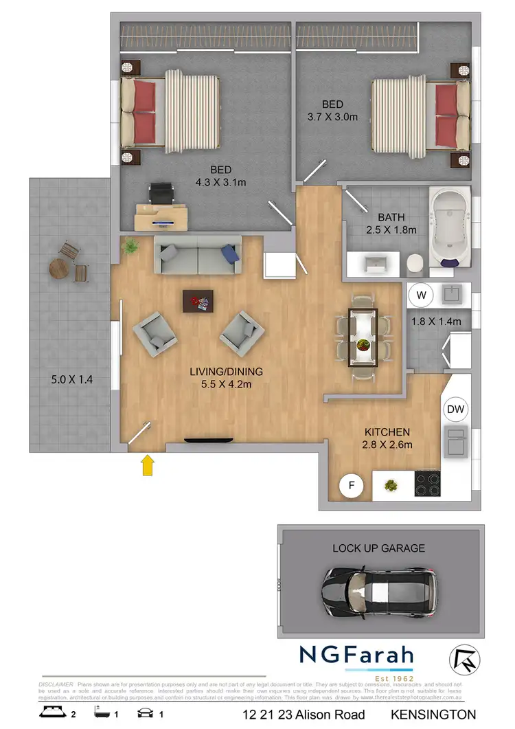 Floorplan of Homely apartment listing, 12/21-23 Alison Road, Kensington NSW 2033