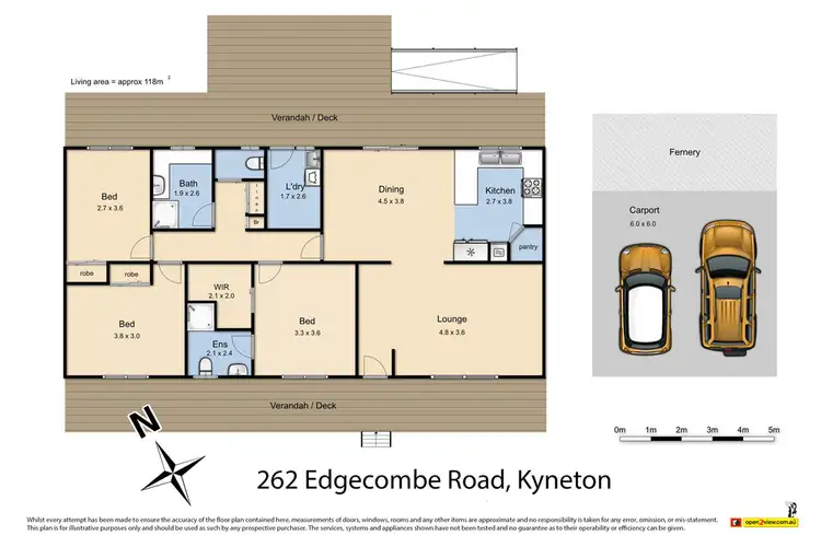 Floorplan of Homely house listing, 262 Edgecombe Road, Kyneton VIC 3444