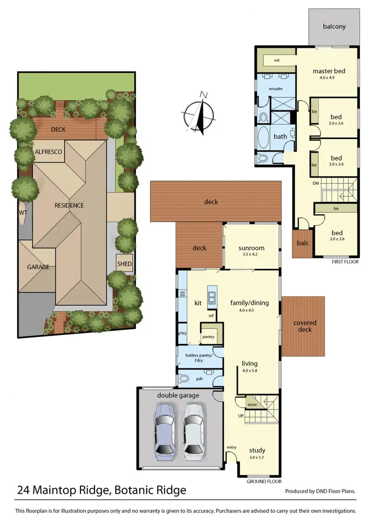 Floorplan of Homely house listing, 24 Maintop Ridge, Botanic Ridge VIC 3977