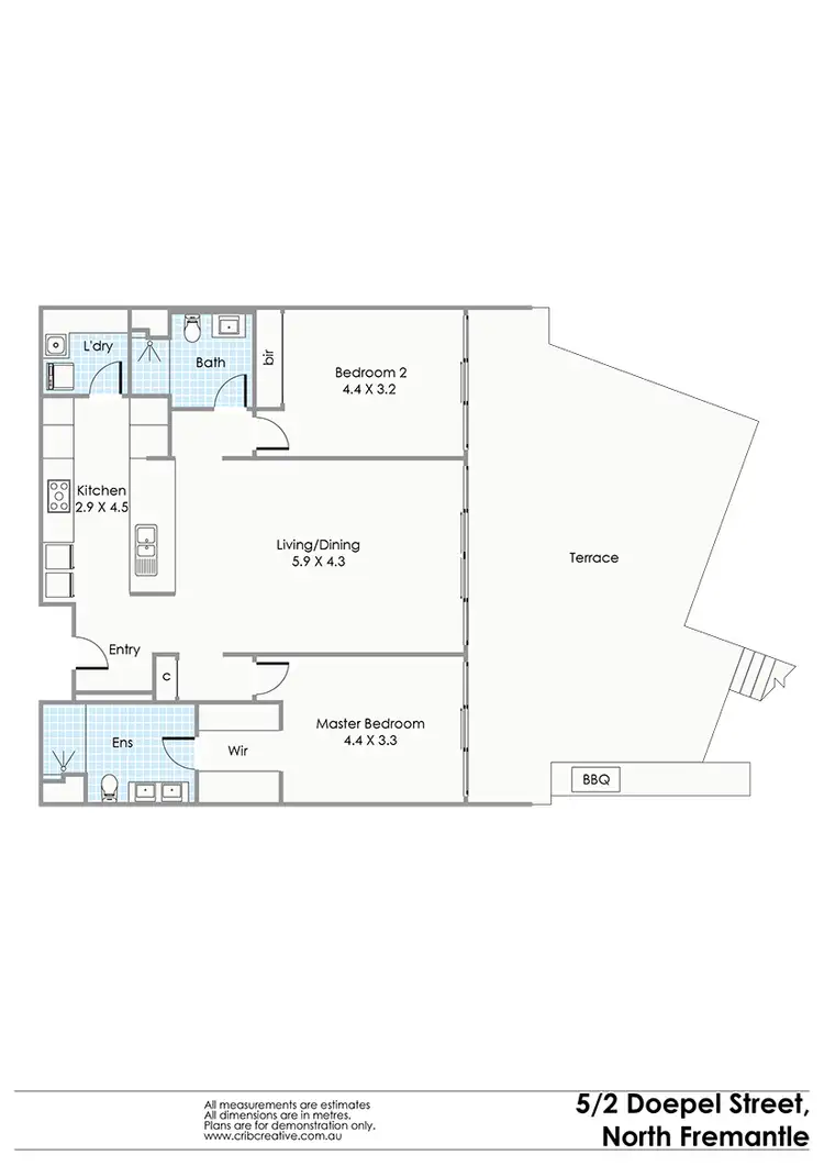 Floorplan of Homely apartment listing, 5/2 Doepel Street, North Fremantle WA 6159