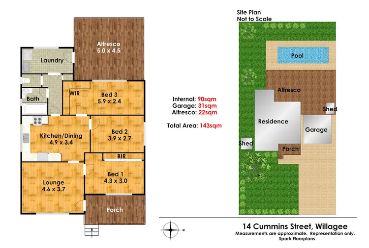 Floorplan of Homely house listing, 14 Cummins Street, Willagee WA 6156