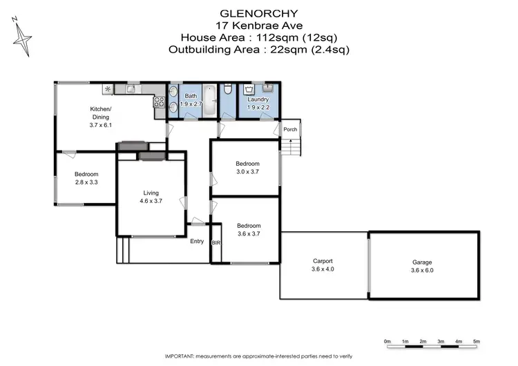 Floorplan of Homely house listing, 17 Kenbrae Avenue, Glenorchy TAS 7010