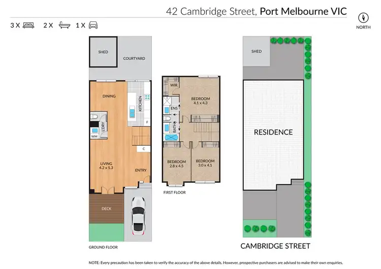 Floorplan of Homely townhouse listing, 42 Cambridge Street, Port Melbourne VIC 3207