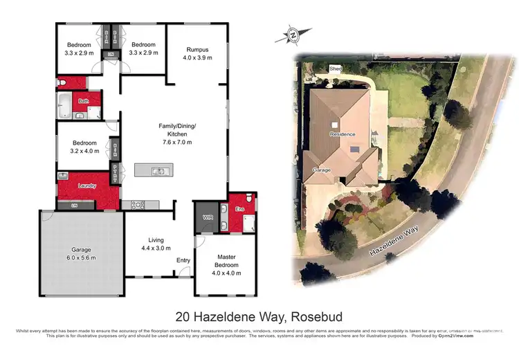Floorplan of Homely house listing, 20 Hazeldene Way, Rosebud VIC 3939