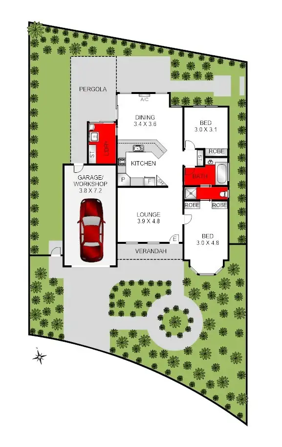 Floorplan of Homely house listing, 2/28 Mulquiney Cres, Highton VIC 3216