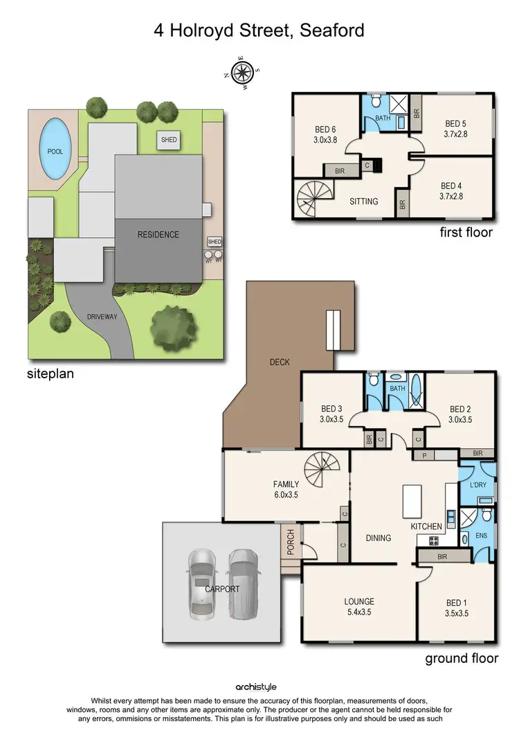 Floorplan of Homely house listing, 4 Holroyd Street, Seaford VIC 3198