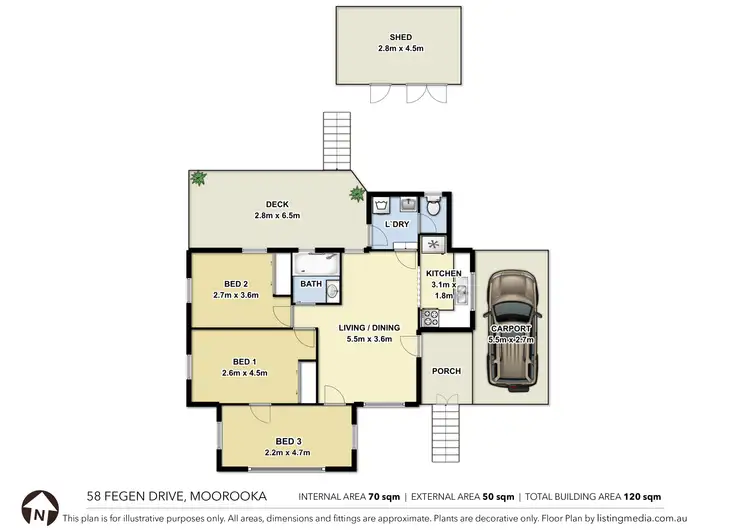 Floorplan of Homely house listing, 58 Fegen Drive, Moorooka QLD 4105