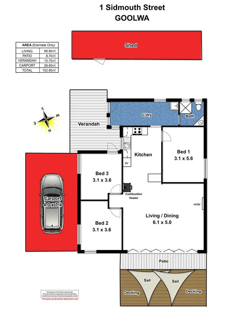 Floorplan of Homely house listing, 1 Sidmouth Street, Goolwa SA 5214