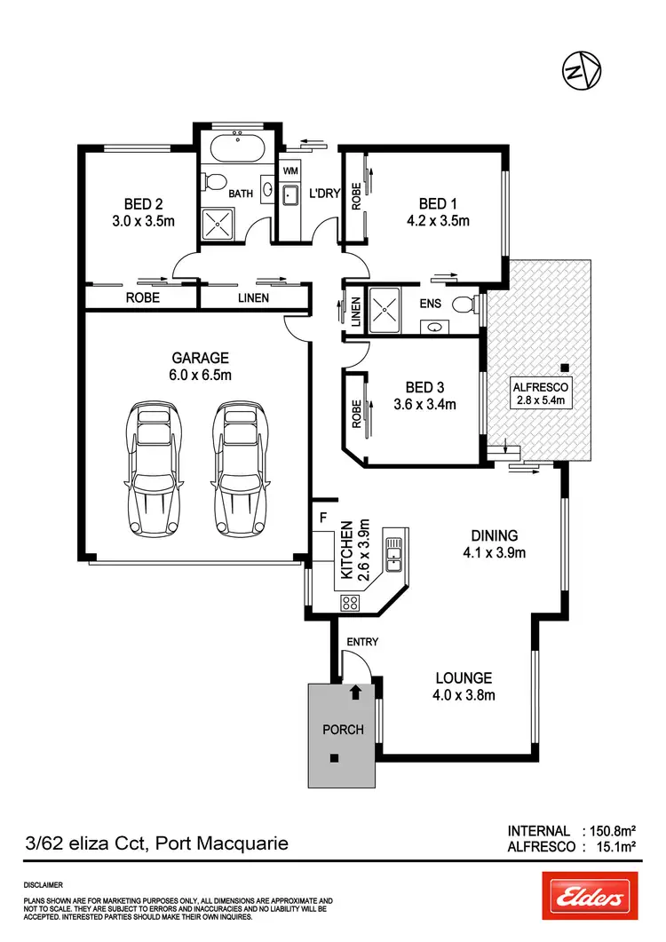 Floorplan of Homely villa listing, 3/62 Eliza Circuit, Port Macquarie NSW 2444