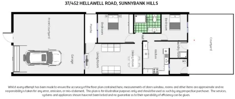 Floorplan of Homely townhouse listing, 42/452 HELLAWELL ROAD, Sunnybank Hills QLD 4109