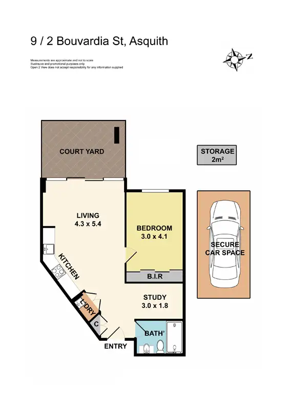 Floorplan of Homely apartment listing, 9/2 Bouvardia Street, Asquith NSW 2077