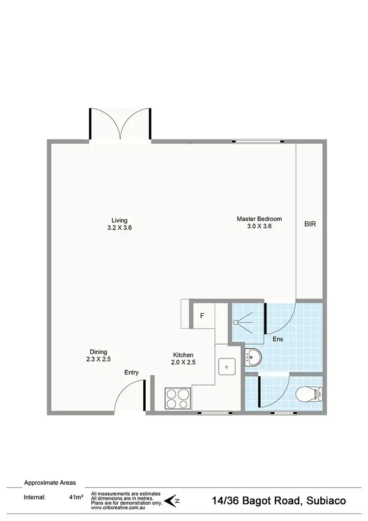 Floorplan of Homely apartment listing, 14/36 Bagot Road, Subiaco WA 6008