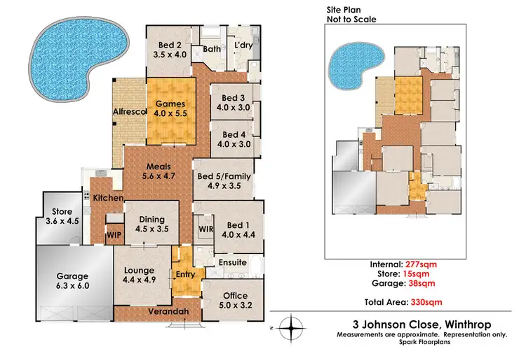 Floorplan of Homely house listing, 3 Johnson Close, Winthrop WA 6150