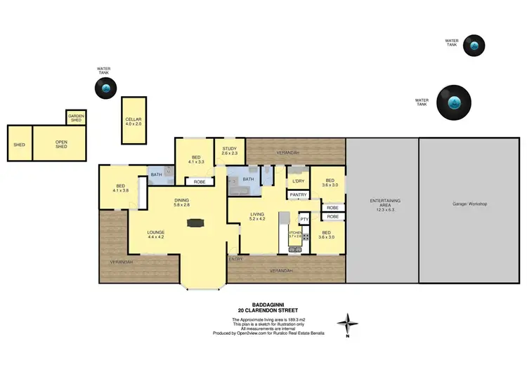 Floorplan of Homely house listing, 20 Clarendon Street Baddaginnie via, Benalla VIC 3672