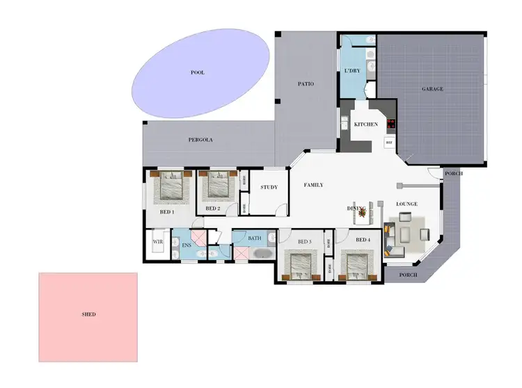 Floorplan of Homely house listing, 15 Shoalmarra Drive, Mount Low QLD 4818