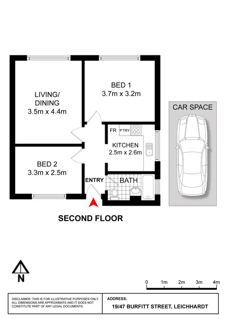 Floorplan of Homely apartment listing, 19/47 Burfitt Street, Leichhardt NSW 2040