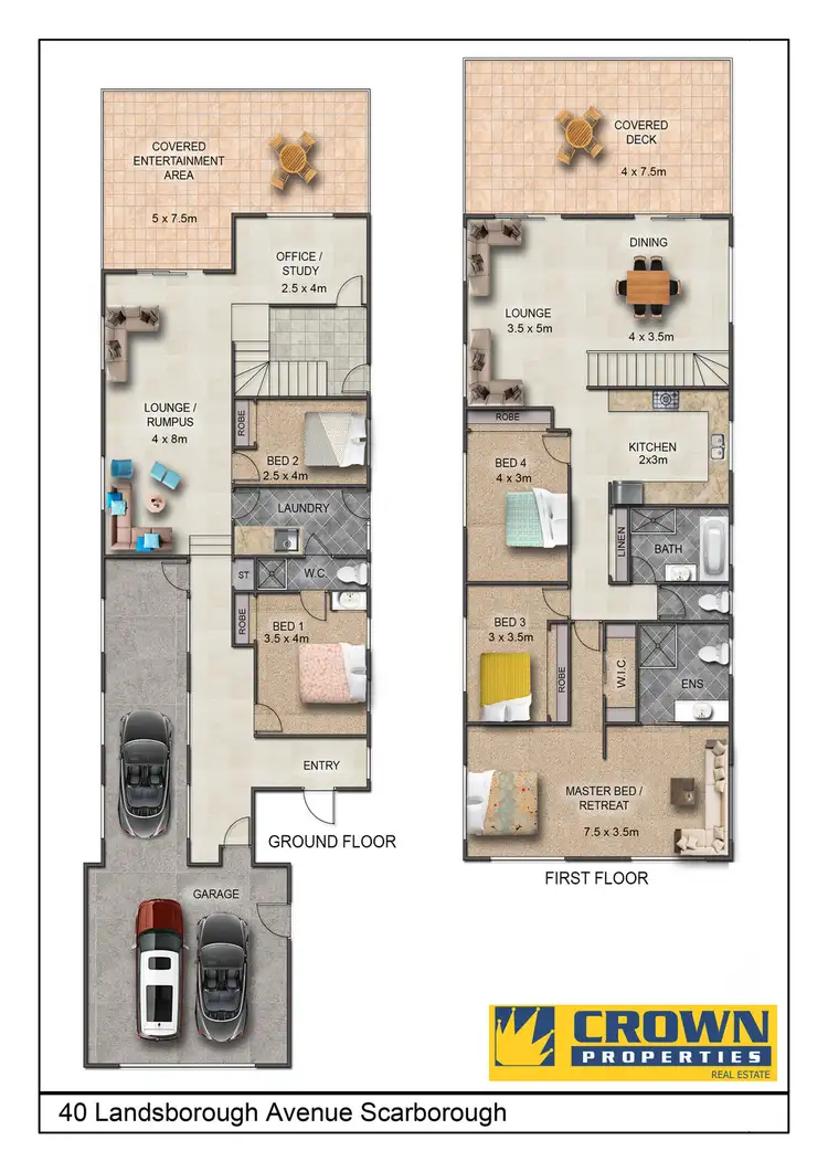Floorplan of Homely house listing, 40 Landsborough Ave, Scarborough QLD 4020