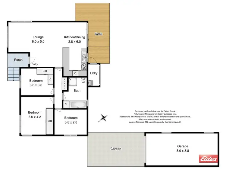 Floorplan of Homely house listing, 19 Van Diemens Crescent, Park Grove TAS 7320