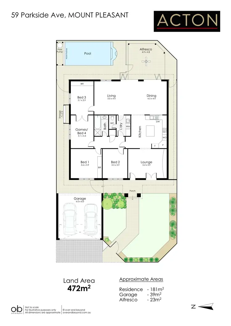 Floorplan of Homely house listing, 59 Parkside Avenue, Mount Pleasant WA 6153