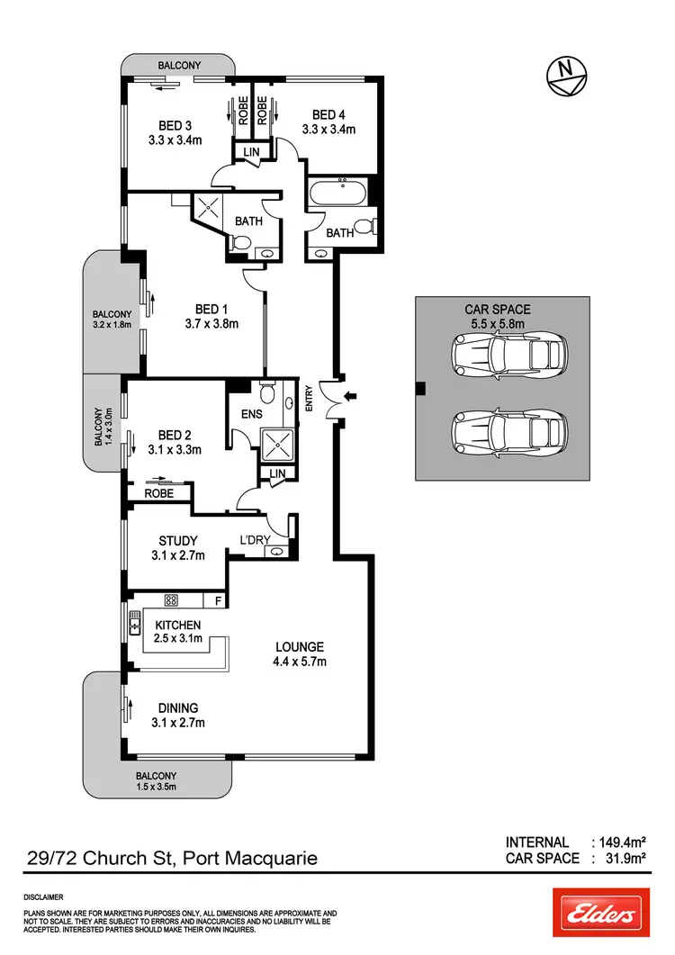 Floorplan of Homely unit listing, 29/72 Church Street, Port Macquarie NSW 2444