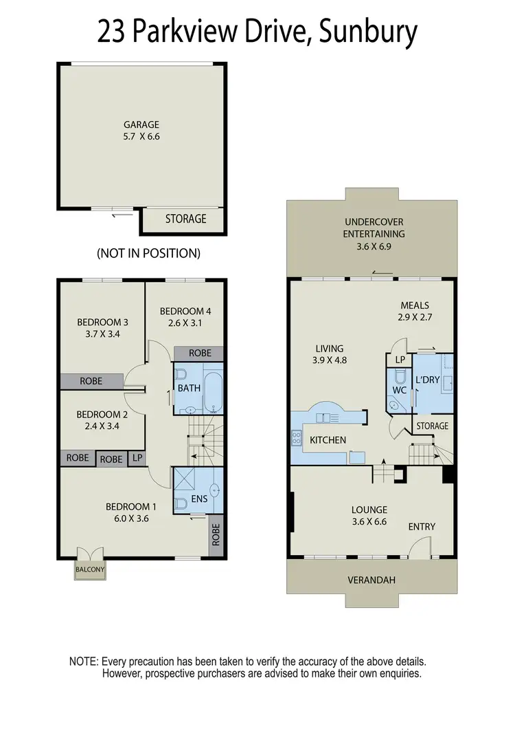 Floorplan of Homely house listing, 23 Parkview Drive, Sunbury VIC 3429