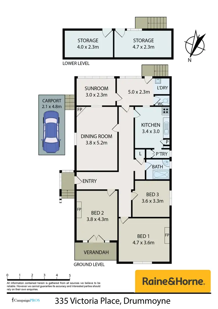 Floorplan of Homely house listing, 335 Victoria Place, Drummoyne NSW 2047