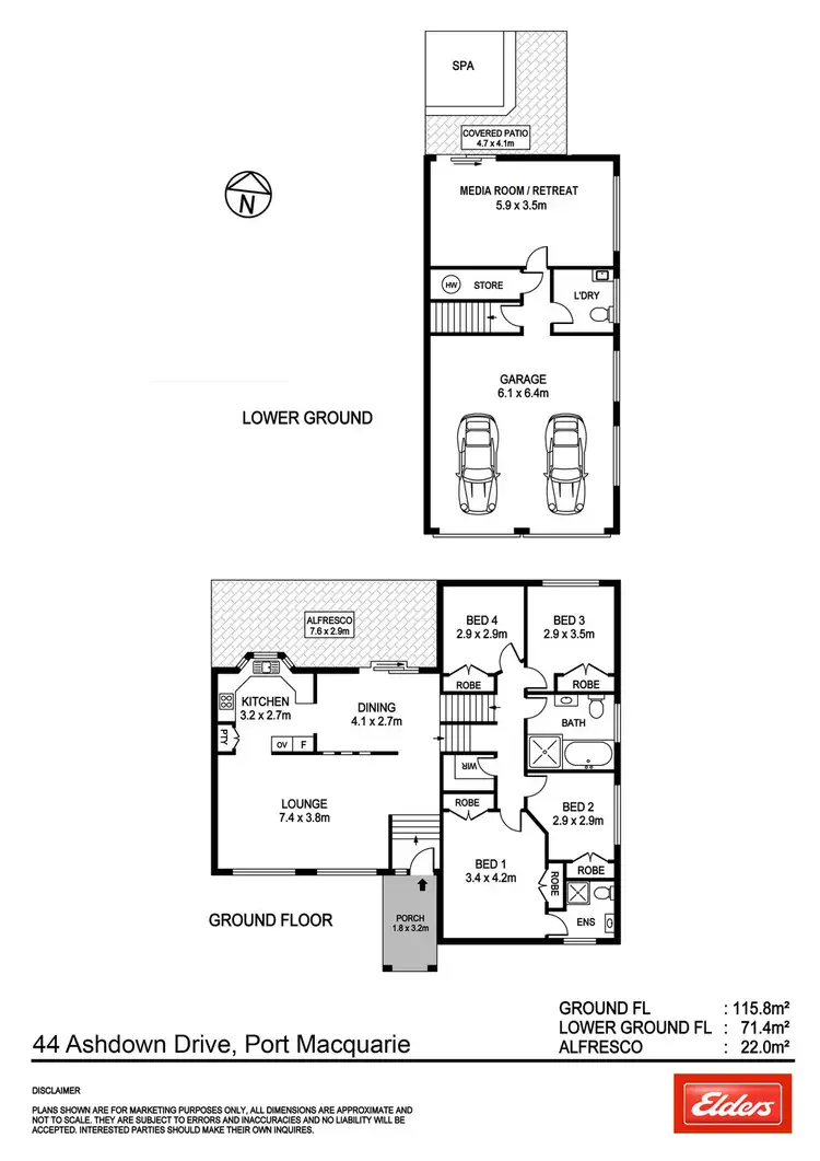 Floorplan of Homely house listing, 44 Ashdown Drive, Port Macquarie NSW 2444