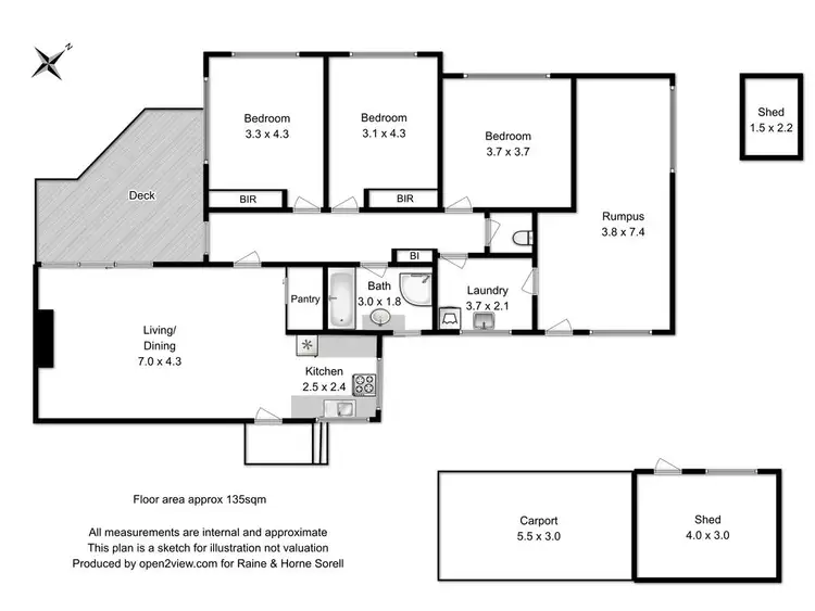 Floorplan of Homely house listing, 125 Balook Street, Lauderdale TAS 7021