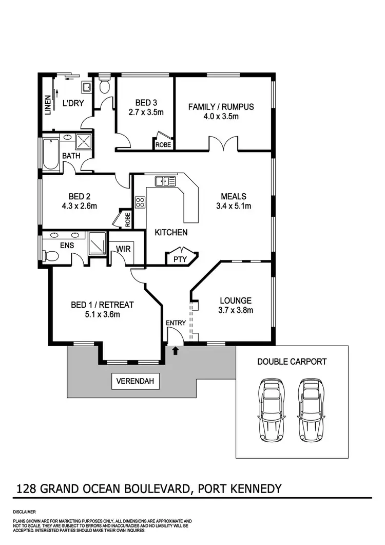 Floorplan of Homely house listing, 128 Grand Ocean Boulevard, Port Kennedy WA 6172
