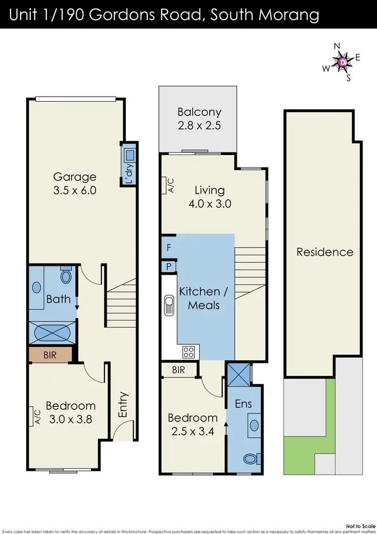 Floorplan of Homely townhouse listing, 1/190 Gordons Road, South Morang VIC 3752