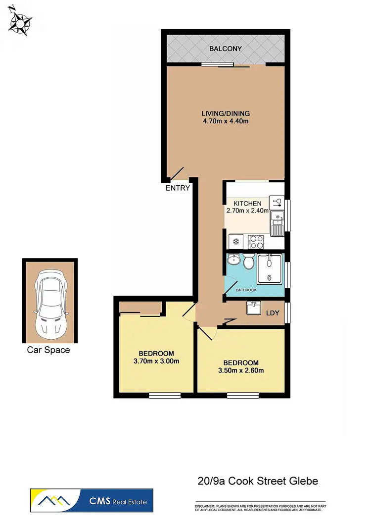 Floorplan of Homely apartment listing, 20/9A Cook Street, Glebe NSW 2037