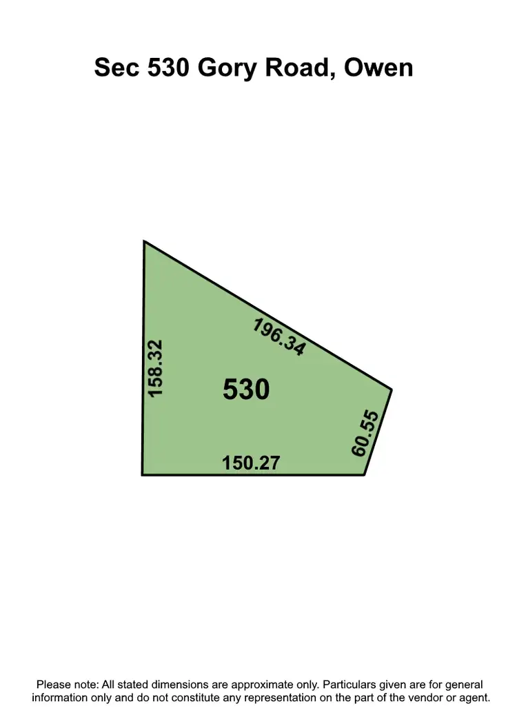 Floorplan of Homely land listing, Sec 530 Gory Road, Owen SA 5460