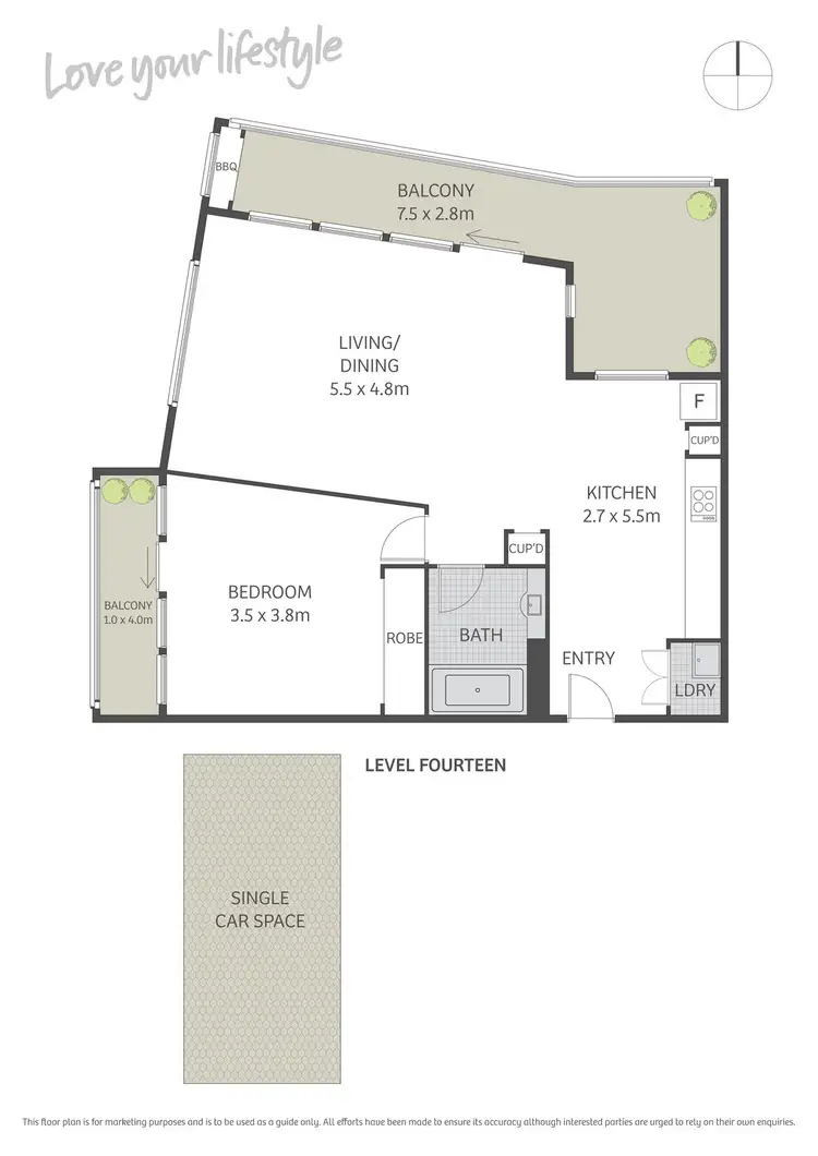 Floorplan of Homely apartment listing, 1402/221 Sydney Park Road, Erskineville NSW 2043