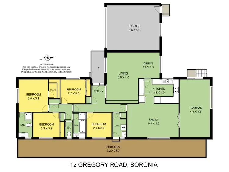 Floorplan of Homely house listing, 12 Gregory Road, Boronia VIC 3155