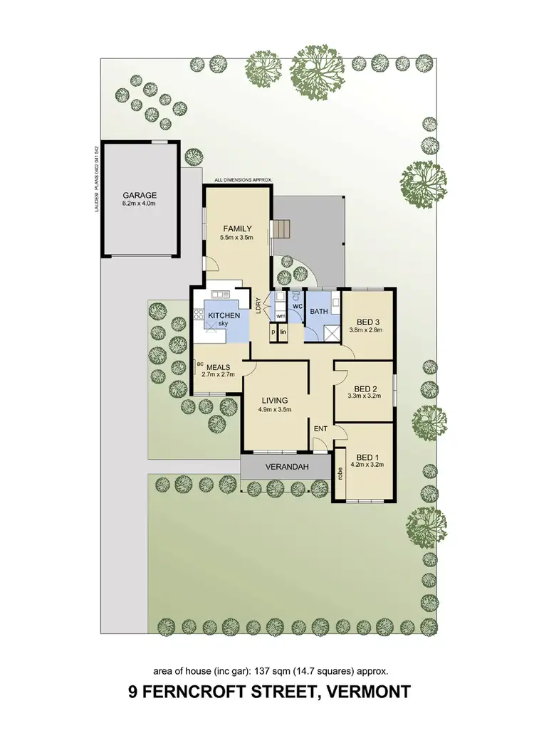 Floorplan of Homely house listing, 9 Ferncroft Street, Vermont VIC 3133