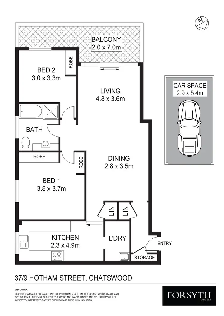 Floorplan of Homely apartment listing, 37/9 Hotham Street, Chatswood NSW 2067