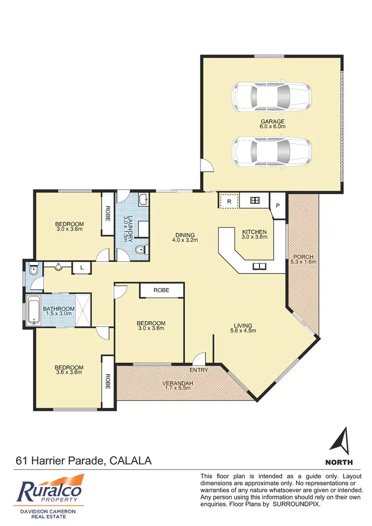 Floorplan of Homely house listing, 61 Harrier Parade, Tamworth NSW 2340