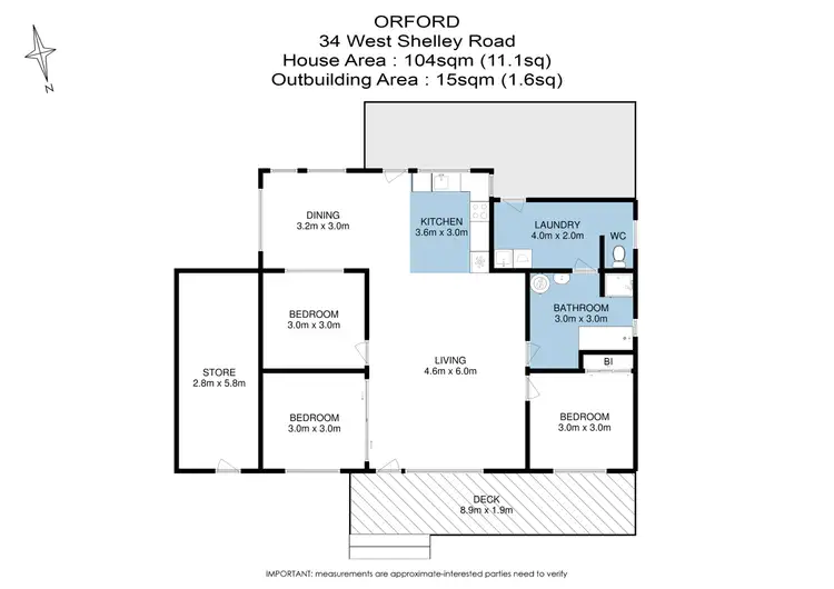 Floorplan of Homely house listing, 34 West Shelly Road, Orford TAS 7190