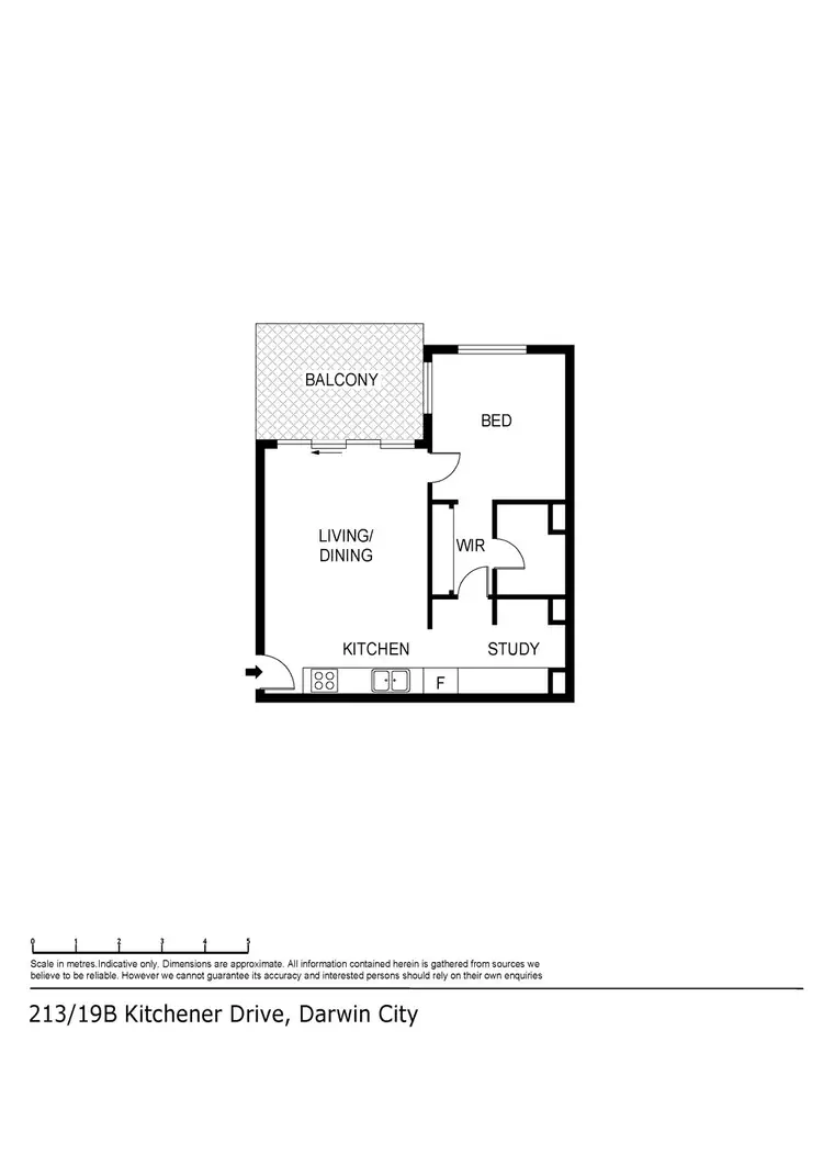 Floorplan of Homely unit listing, 213/19B Kitchener Drive, Darwin City NT 800