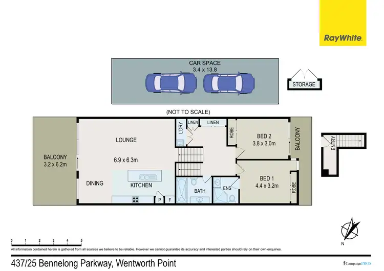 Floorplan of Homely apartment listing, 437/25 Bennelong Parkway, Wentworth Point NSW 2127