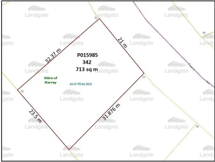 Floorplan of Homely land listing, 75 Pearce Road, Australind WA 6233