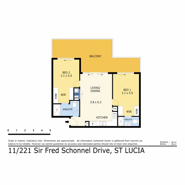Floorplan of Homely apartment listing, 11/221 Sir Fred Schonell Drive, St Lucia QLD 4067