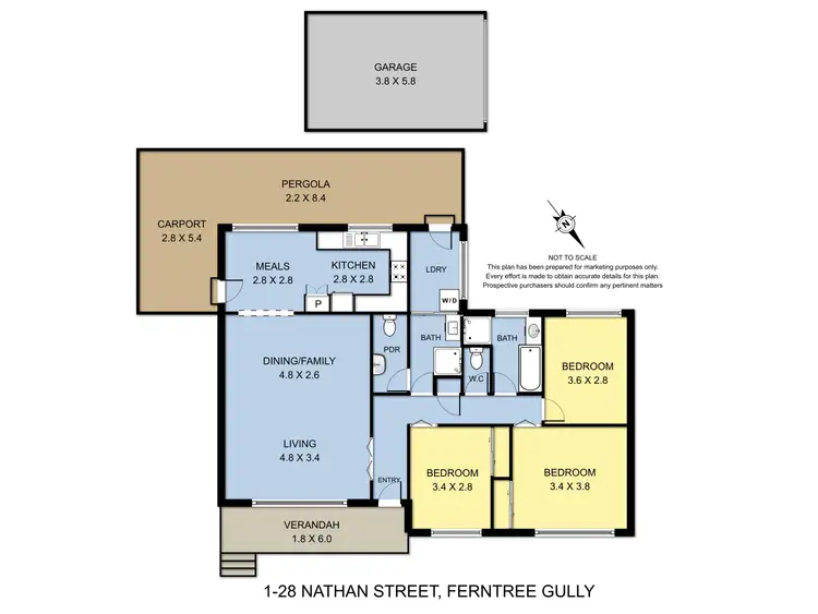 Floorplan of Homely unit listing, 1/28 Nathan Street, Ferntree Gully VIC 3156