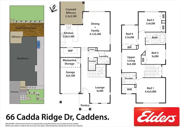 Floorplan of Homely semi-detached listing, 66 Cadda Ridge Drive, Caddens NSW 2747